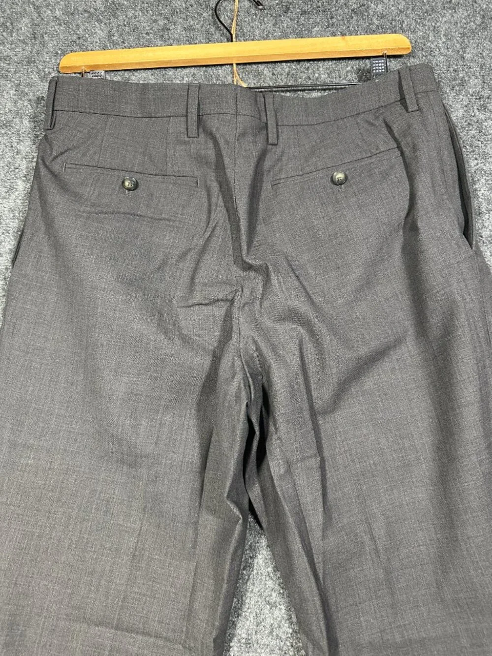 Banana Republic Pants Mens 33 Classic Gray Wool Dress Flat Front Pockets Lined